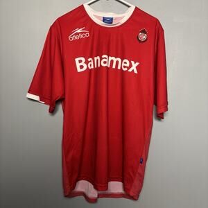 Vintage Y2K Athletica FC Toluca Red Soccer Football Jersey Kit XL